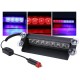 Φώτα 8 LED Strobe Αστυνομίας Μπλέ & Kόκκινο Για Παρμπρίζ Αυτοκινήτου