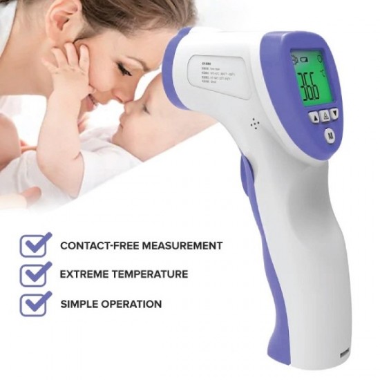 Ψηφιακό Θερμόμετρο Ανέπαφης Μέτρησης Μετώπου Υπερύθρων Ακριβείας Με Οθόνη LCD Andowl DT8826