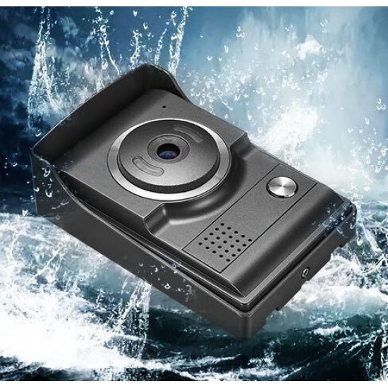 Σετ Έγχρωμης Θυροτηλεόρασης με Οθόνη 7 ιντσών TFT LCD και Εξωτερική Κάμερα LED Υπερύθρων Μπουτόν XLS-V70F-L