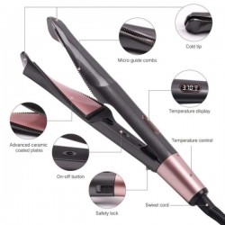 Επαγγελματική Πρέσα Μαλλιών Με Στριφτές Κεραμικές Πλάκες Για Μπούκλες & Ίσιωμα 2 Σε 1 Curl & Straight Confidence