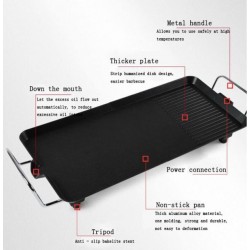 Ηλεκτρική Αντικολλητική Πλάκα Ψησίματος 1700W Με Ρυθμιζόμενο Θερμοστάτη JNSDKP1