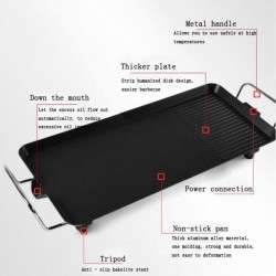 Ηλεκτρική Αντικολλητική Πλάκα Ψησίματος 1700W Με Ρυθμιζόμενο Θερμοστάτη JNSDKP1