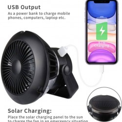 Ηλιακός Φορητός Ανεμιστήρας Camping Με LED Φώτα HM04U01T