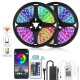 Σετ 2 Αδιάβροχες Αυτοκόλλητες Ταινίες WiFi Smart LED SMD5050 RGB 2x5m Aurora-X
