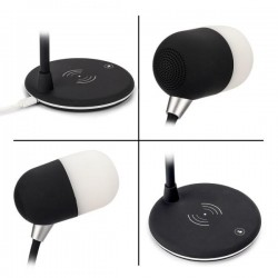 Πολυλειτουργικό Εύκαμπτο Φωτιστικό LED Αφής Με Ηχείο Bluetooth Και Ασύρματο Φορτιστή Smart Touch L4 Gooseneck