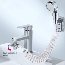 Σετ Mini Τηλέφωνο Ντους Με Φίλτρο Αρνητικών Ιόντων Και Εύκαμπτο Σωλήνα Με Βάση Στήριξης Για Βρύση