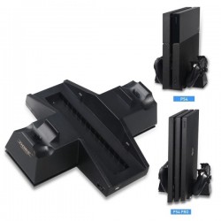 Βάση Στήριξης Κονσόλας Με Ανεμιστήρες Ψύξης & Φόρτισης Χειριστήριων Για PS4 / PS4 Pro DOBE TP4-805B