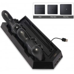 Βάση Στήριξης Και Φόρτισης Κονσόλας Με Ανεμιστήρες Ψύξης & Φόρτισης Χειριστήριων Για PS4 / PS4 Slim / PS4 Pro DOBE TP4-023B