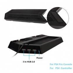 Βάση Στήριξης Και Φόρτισης Κονσόλας Με Ανεμιστήρες Ψύξης & Φόρτισης Χειριστήριων Για PS4 / PS4 Slim / PS4 Pro DOBE TP4-023B