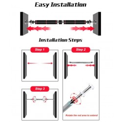 Μονόζυγο-Τηλεσκοπική Μπάρα Εκγύμνασης Πόρτας Με Αντιολισθητικές Αφρώδεις Λαβές 60-100cm