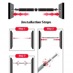 Μονόζυγο-Τηλεσκοπική Μπάρα Εκγύμνασης Πόρτας Με Αντιολισθητικές Αφρώδεις Λαβές 60-100cm