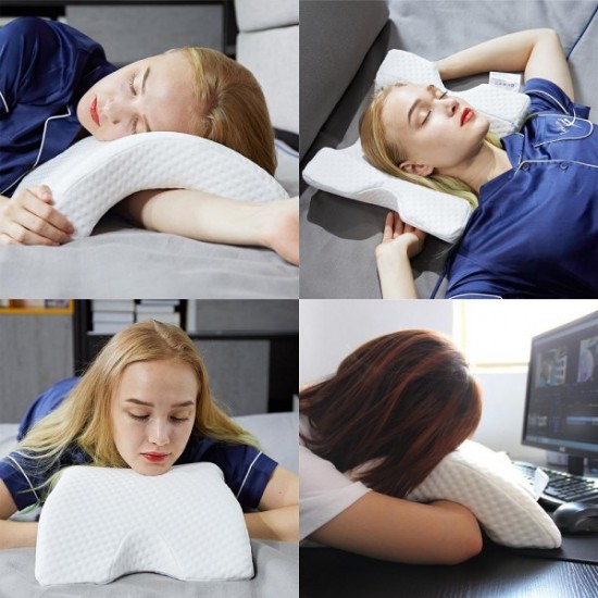 Ανατομικό Μαξιλάρι Αυχένα Αφρού Μνήμης Μηδενικής Πίεσης με Καμπύλη Memory Foam Pillow Anti-pressure