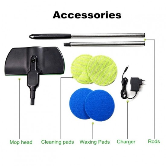 Επαναφορτιζόμενη Σφουγγαρίστρα – Παρκετέζα με Διπλή Περιστρεφόμενη Κεφαλή και Μικροΐνες Super Maid