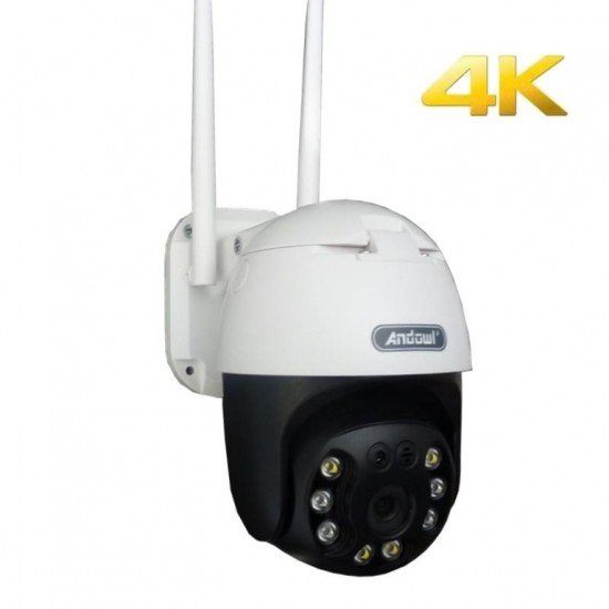 Αδιάβροχη Ασύρματη Κάμερα IP WiFi 4K 1080P με Ανιχνευτή Κίνησης Andowl Q-S4
