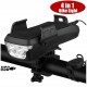 Επαναφορτιζόμενο Αδιάβροχο LED Φώς Ποδηλάτου με Κόρνα, Βάση Κινητού και Powerbank 4 σε 1 CK-2020