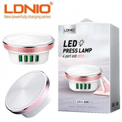 Επιτραπέζιο Φωτάκι Νυκτός & Ταχυφορτιστής 4 x USB