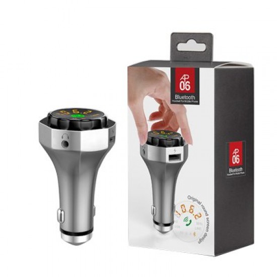 Φορτιστής Αυτοκινήτου με Bluetooth FM Transmitter AP06
