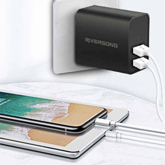 Riversong Αντάπτορας Ταξιδιού SafeKub D2 2.4A 