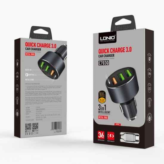 LDNIO Φορτιστής Αυτοκινήτου για Κινητά