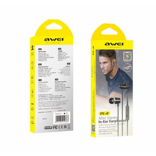 Awei Ακουστικά-Handsfree Με Μικρόφωνο
