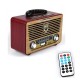 Retro Επαναφορτιζόμενο Ραδιόφωνο & Mp3 Player με Τηλεχειριστήριο