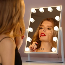 Καθρέπτης Μακιγιάζ με 12 Λαμπτήρες LED και 3 Χρώματα Φωτισμού