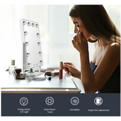 Καθρέπτης Μακιγιάζ με 12 Λαμπτήρες LED και 3 Χρώματα Φωτισμού