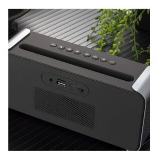 Αδιάβροχο Φορητό Ηχείο Bluetooth με Ρολόι και Ραδιόφωνο