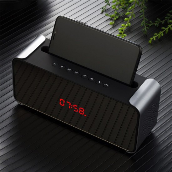 Αδιάβροχο Φορητό Ηχείο Bluetooth με Ρολόι και Ραδιόφωνο
