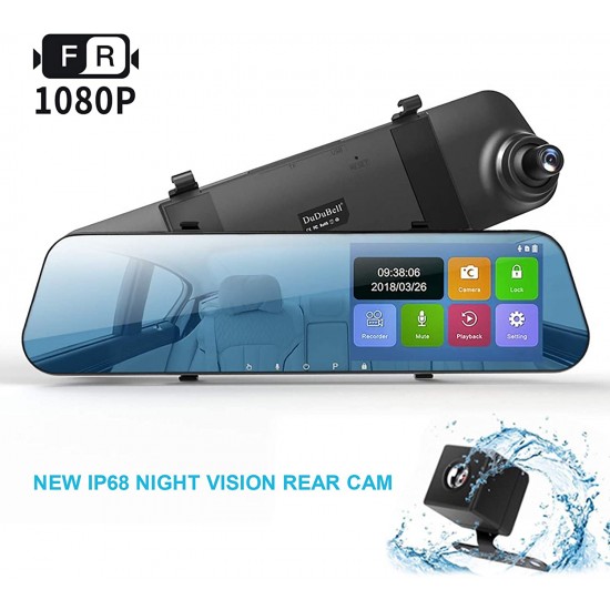 Βιντεοκάμερα -Καθρέφτης Αυτοκινήτου με Οθόνη Αφής