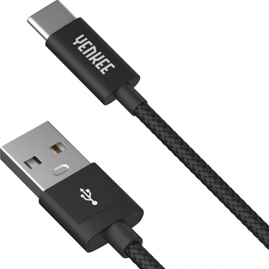 Yenkee Data Cable Usb/Type-C 1m Μαύρο