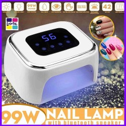 Επαγγελματική Λάμπα Πολυμερισμού 99watt με 42led και Bluetooth Speaker Fashion Nail BT